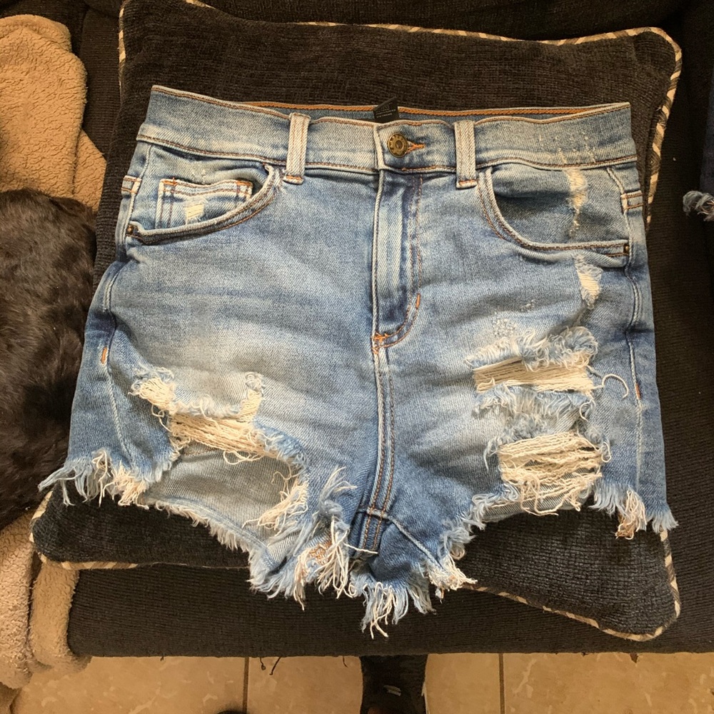 High Waisted Denim Shorts